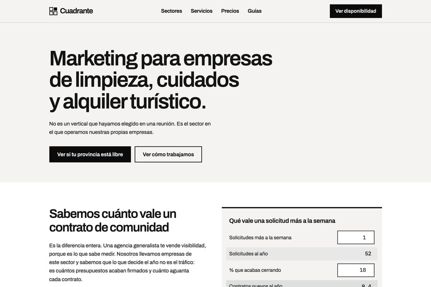 Captura de la web de Cuadrante