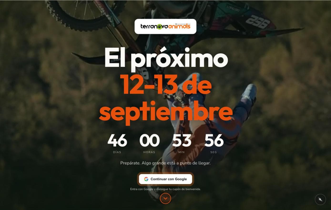 Captura de la web de Terranova Animals